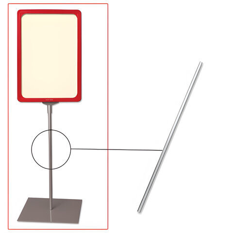Трубка для сборки напольной стойки под рамку POS, высота 800 мм, диаметр 9 мм  #1