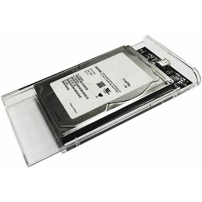 Внешний корпус для HDD/SSD AgeStar 3UB2P6C SATA III пластик прозрачный 2.5"  #1