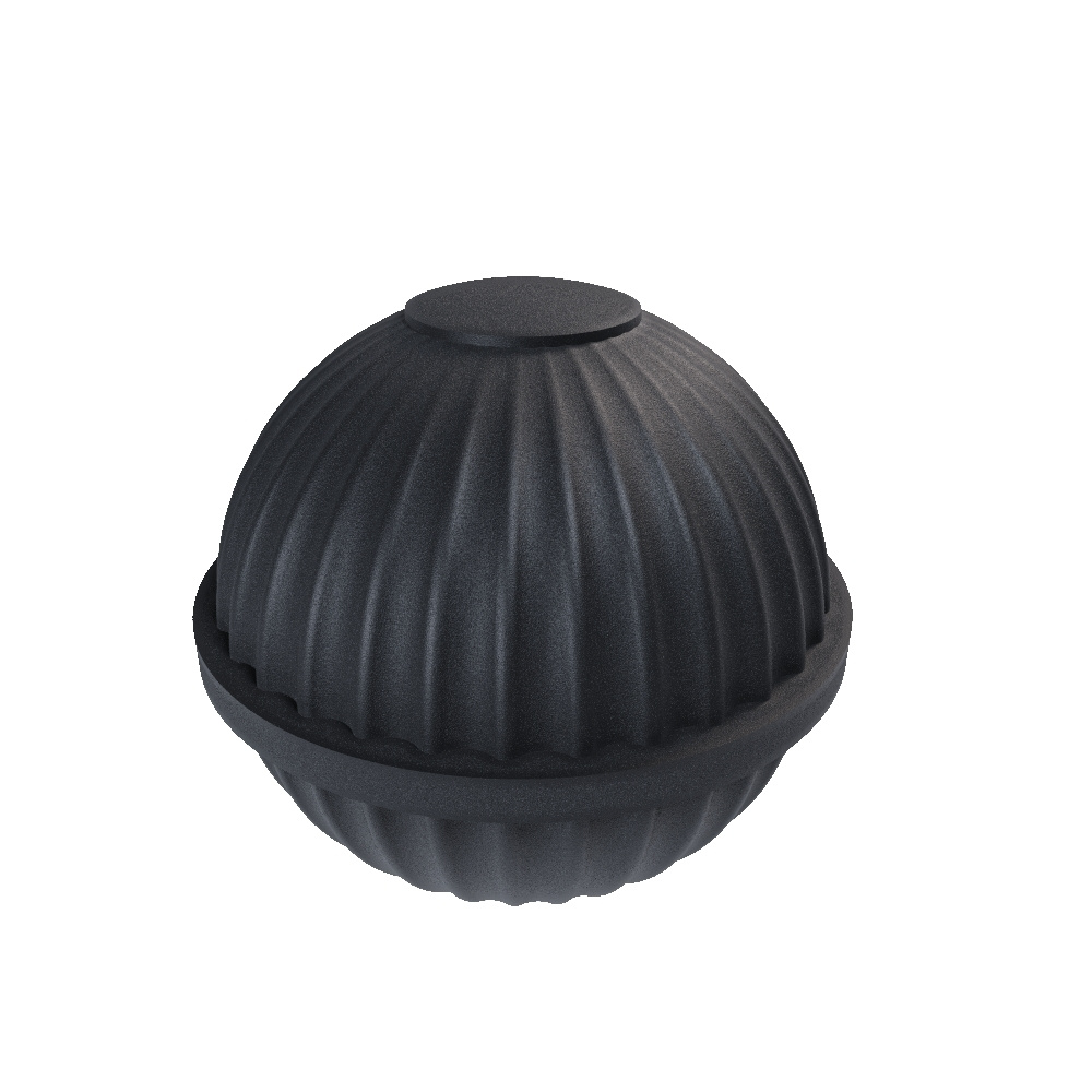 Декоративный шар для колпака на столб, черный #1