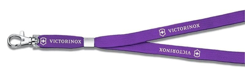 Оригинальный Швейцарский шнурок на шею с карабином Victorinox для ножей, ключей, чтобы не потерять фиолетовый #1