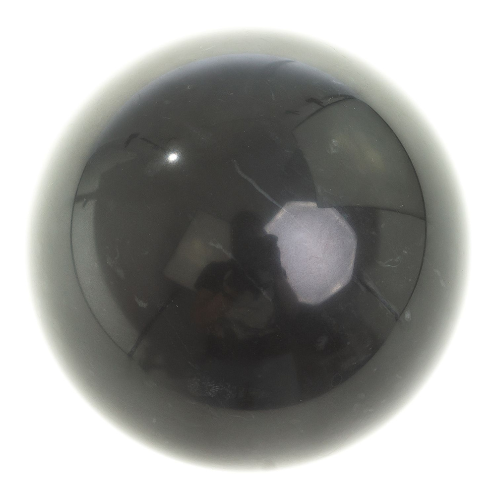 Шар из черного мрамора 9 см / сувенир из камня #1