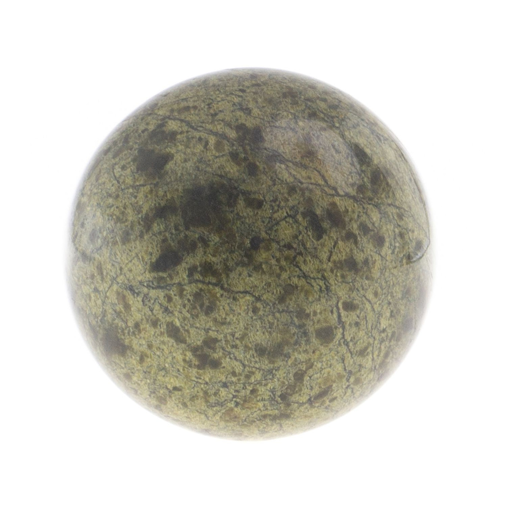 Шар из светло-зеленого змеевика 6 см / шар декоративный / сувенир из камня  #1