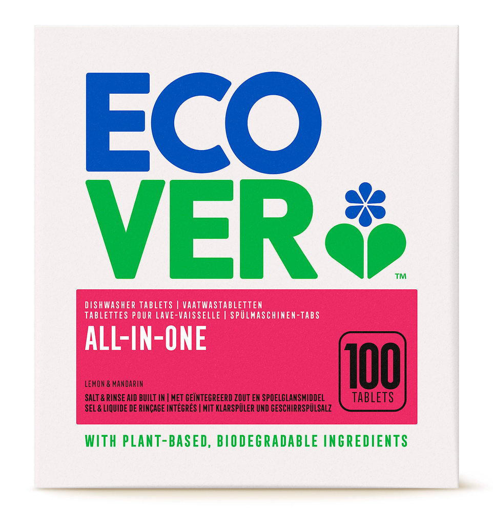 Ecover Экологические таблетки для посудомоечной машины 3-в-1 100 шт  #1