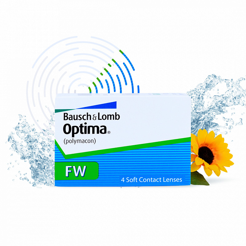 Контактные линзы Bausch + Lomb Optima FW Квартальные, -1.50 / 14 / 8.7, 4 шт.  #1