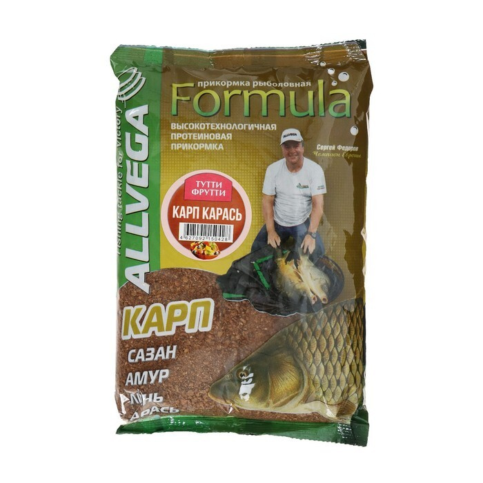 Прикормка ALLVEGA Formula Carp Carassin, карп, карась, тутти фрутти, 900 г  #1