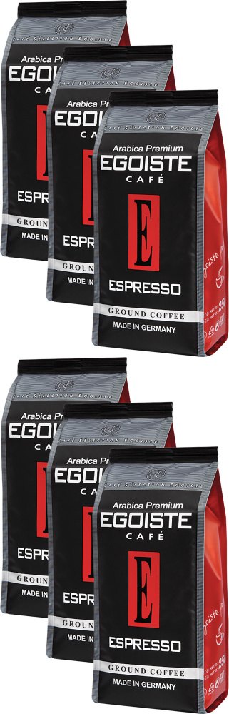 Кофе Egoiste Espresso молотый 250 г, комплект: 6 упаковок по 250 г #1