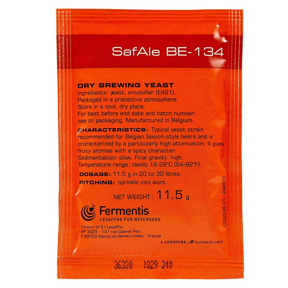 Пивные дрожжи для элей SafAle BE-134 (11,5 г), Fermentis #1