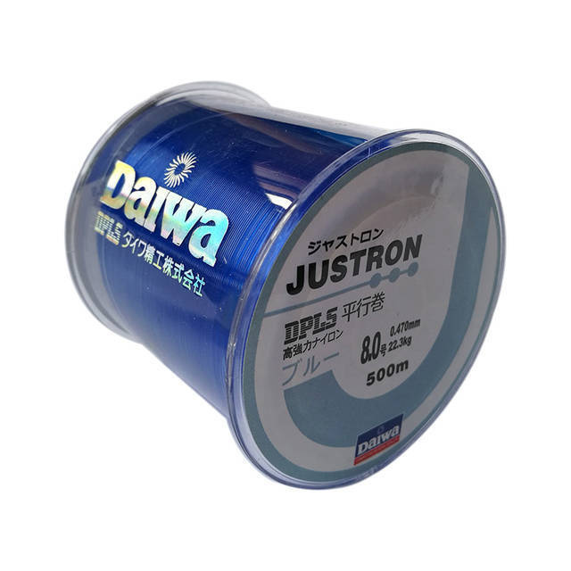 Леска Daiwa Justron DPLS  500 метров синяя (флуоресцентная) 0,235мм. #1