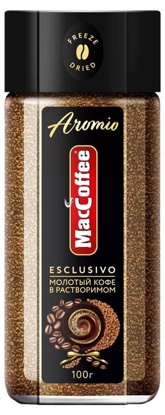 Кофе растворимый MacCoffee Aromio сублимированный с добавлением молотого, 100 г  #1