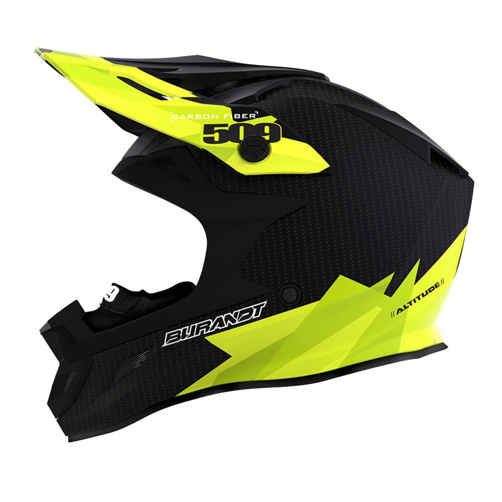 509 Шлем для снегохода, цвет: черный, желтый, размер: XS #1