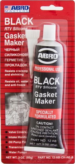 Герметик-прокладка силиконовый черный 85г Masters ABRO 12ABCHRES #1