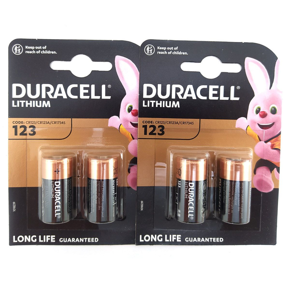 Батарейка литиевая (4шт) DURACELL CR123 3В (бл2) #1