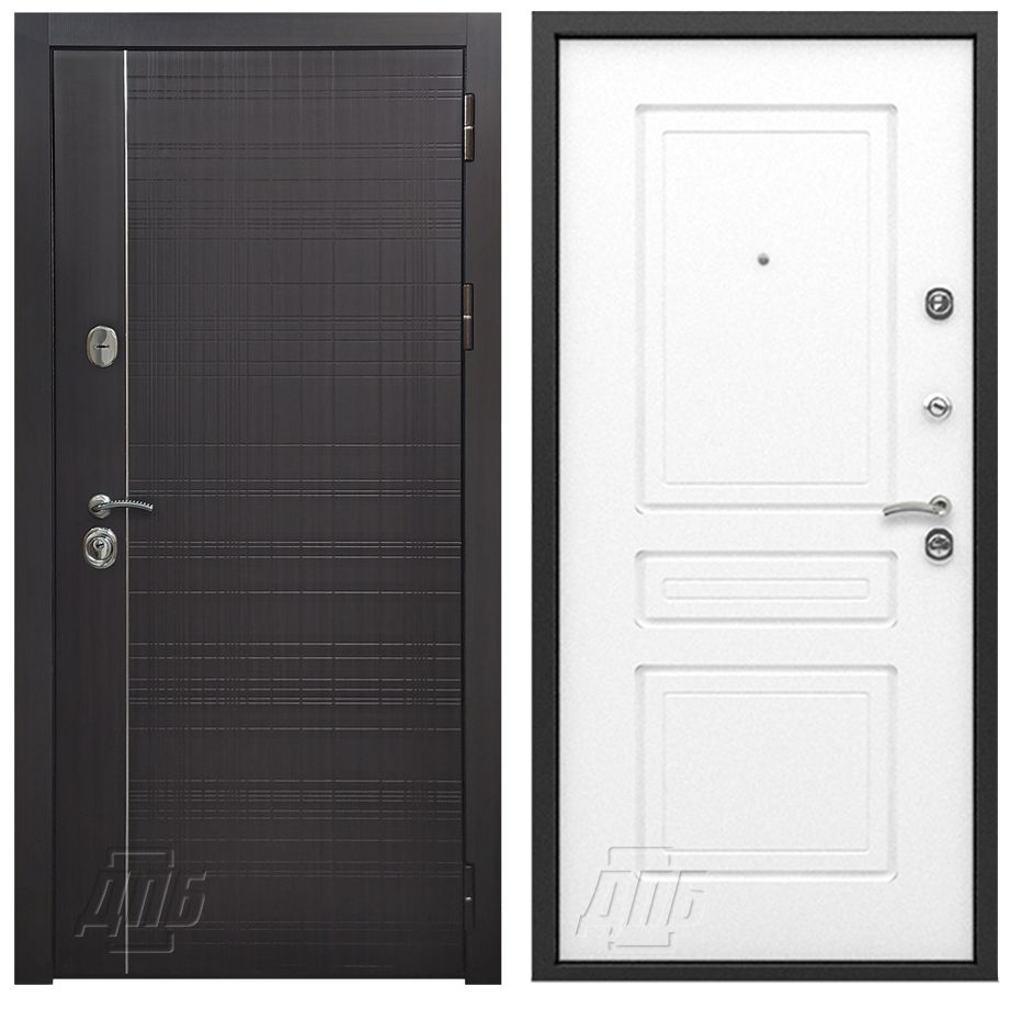 Входная металлическая дверь для квартиры ДПБ "Техно New Белый ясень (Классика)", 880х2050, тепло-шумоизоляция, #1