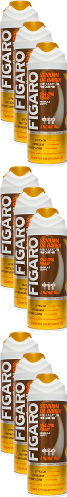 Пена для бритья Figaro Argan Oil защитная мужская 400 мл, комплект: 9 упаковок  #1