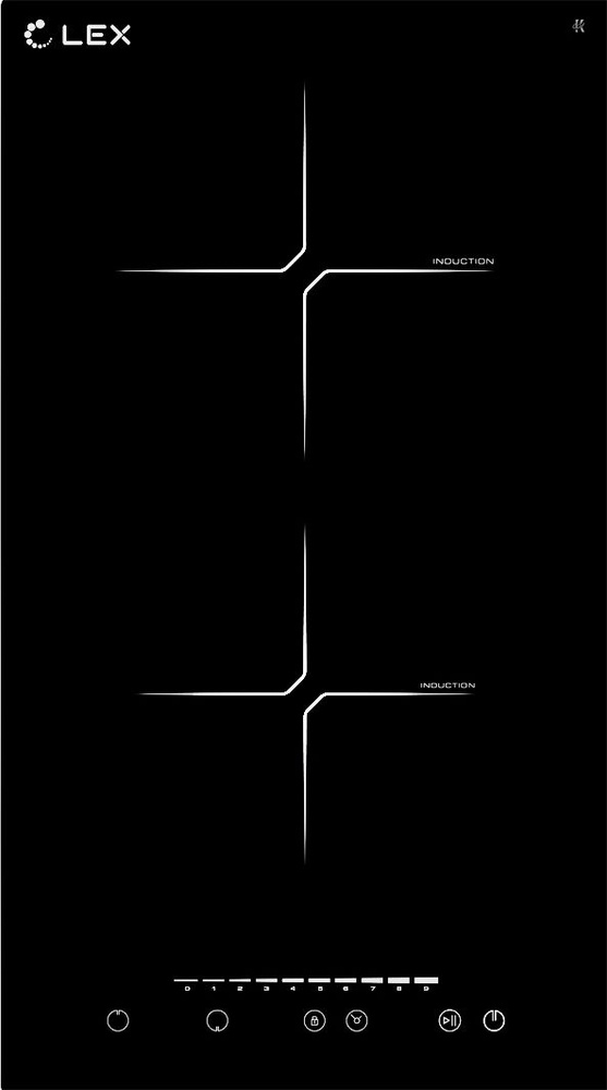 Варочная панель электрическая индукционная встраиваемая LEX / Лекс EVI 320-2 BL черный стеклокерамика #1