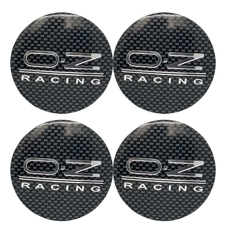 Наклейки на диски ОЗ 65 мм серый 4 шт / Стикеры на колпачки дисков Oz Racing из алюминия  #1