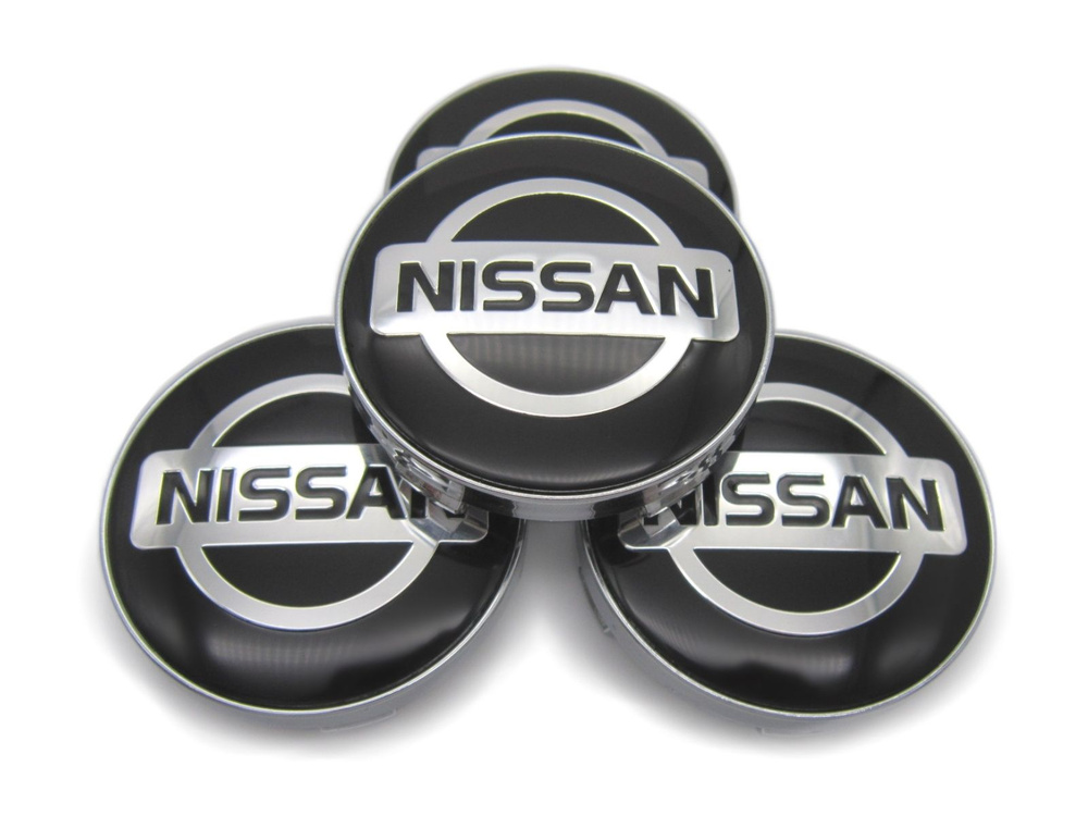 Колпачки заглушки на литые диски Ниссан 60/56 мм, 2 колпачка  #1