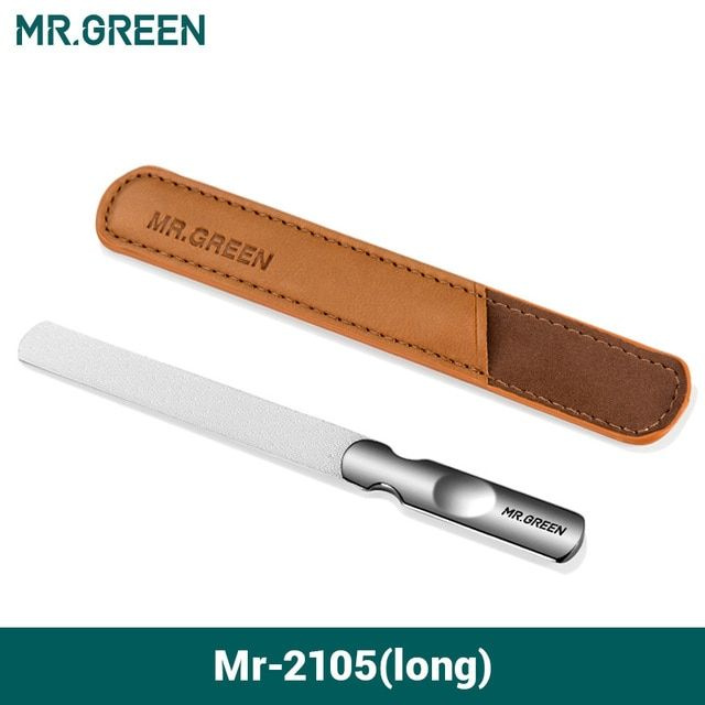MR.GREEN Пилка для ногтей металлическая двусторонняя. №2105. Из медицинской стали  #1