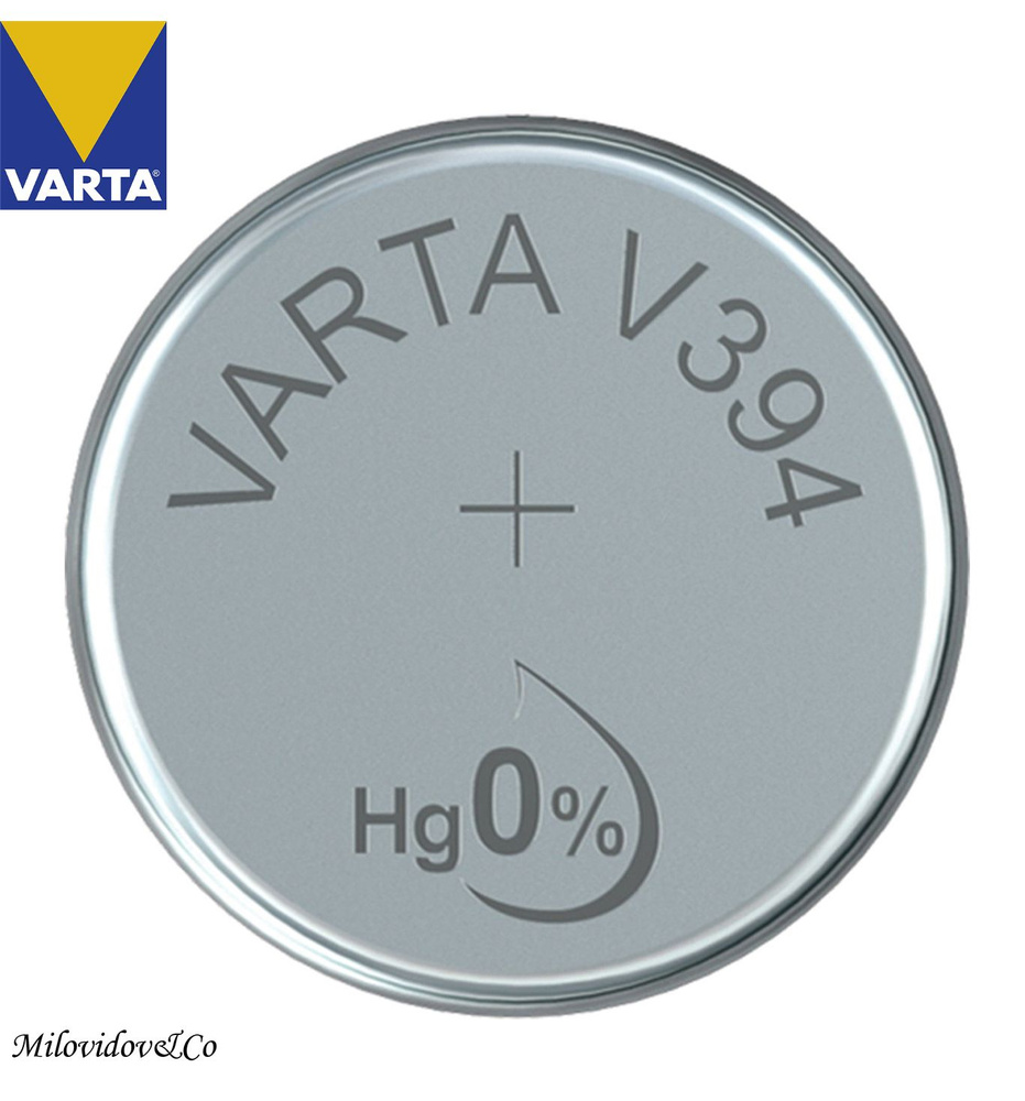 Varta Батарейка 394 (SR45), Серебряно-цинковый тип, 1,55 В, 1 шт #1