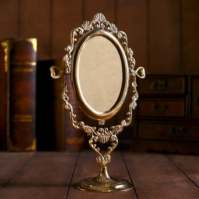 Зеркало "Вензеля" латунь 20х9,5х26 см #1