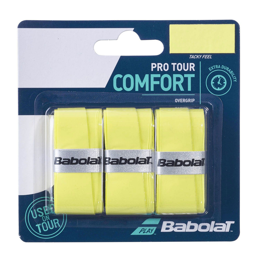 Намотка для ракетки Babolat pro tour comfort overgrip - 3 шт. (желтый) #1