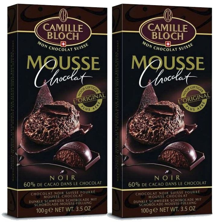Горький шоколад Camille Bloch с начинкой из шоколадного мусса 100г х 2шт. Швейцария  #1