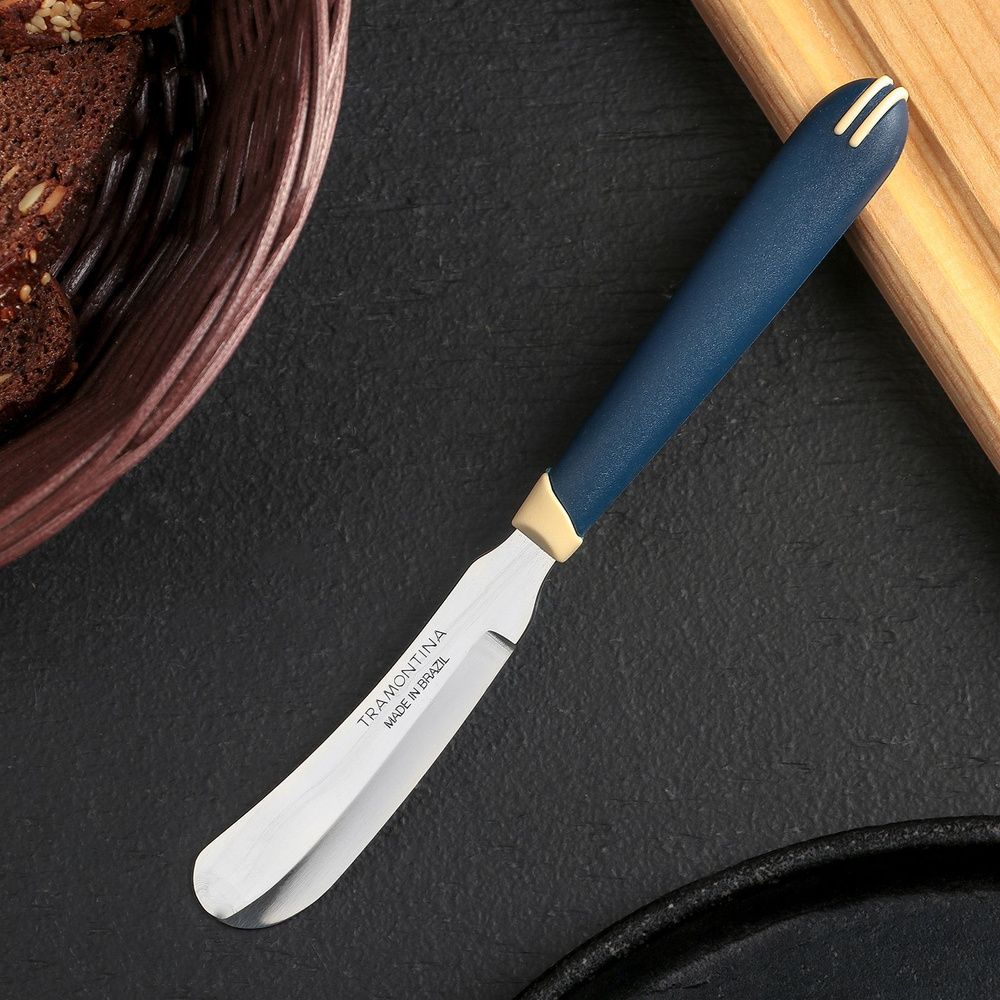 Нож кухонный для масла Multicolor, лезвие 7,5 см, сталь AISI 420, цвет синий  #1