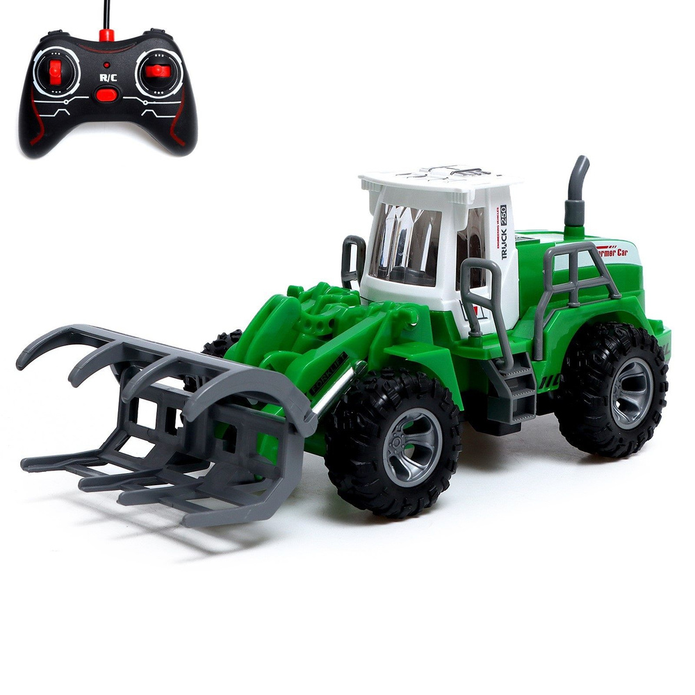 Радиоуправляемая машинка Автоград "Фермер", экскаватор игрушка, работает от батареек, для мальчиков  #1