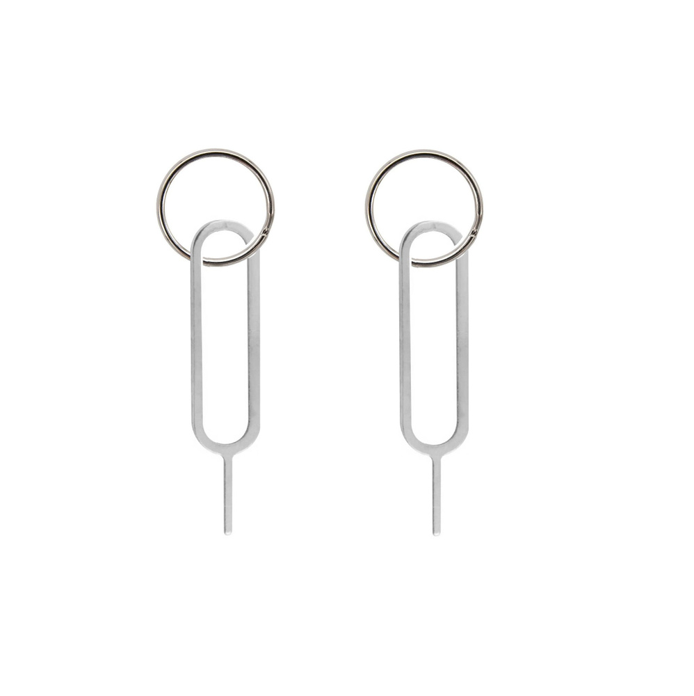 Кольцо для брелока + Металлическая иголка-ключик для вскрытия лотка sim карты смартфонов (2 Штуки)  #1