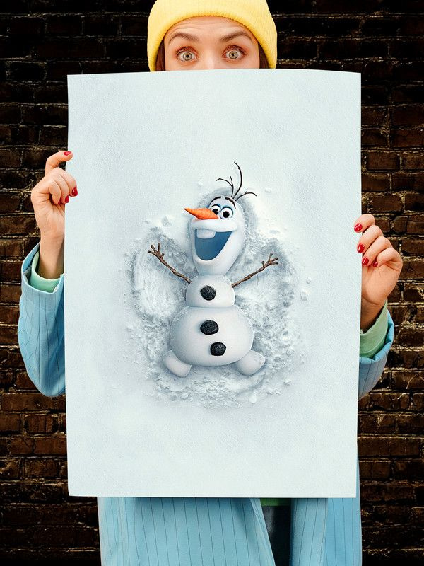 Постер интерьерный Олаф, 70х46 см. Матовый яркий. Холодное Сердце Frozen  #1