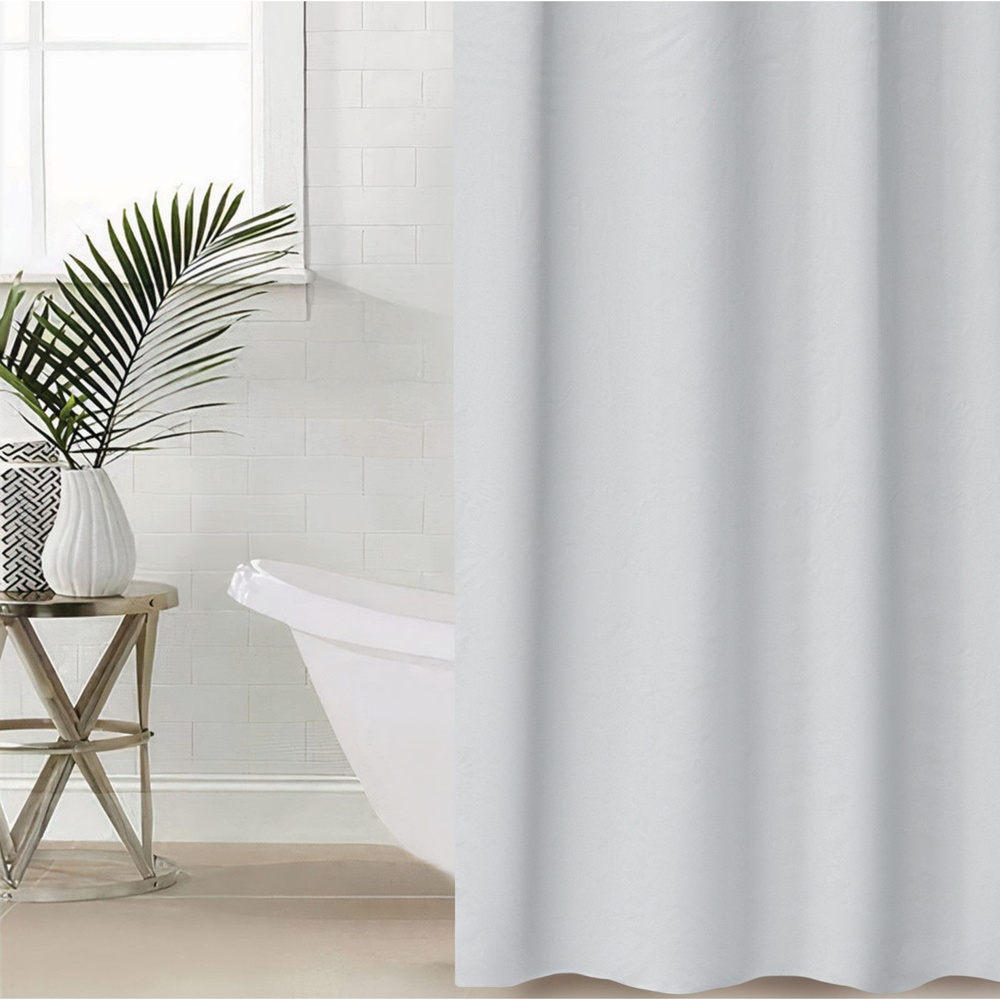 Штора для ванной комнаты Доляна "Классика", занавеска для душа водоотталкивающая, EVA, цвет белый, размер #1