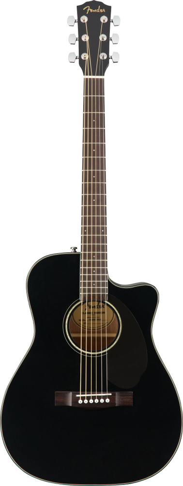 Fender Электроакустическая гитара CC-60SCE Concert Walnut Fingerboard Black 6-струнная, корпус Ель  #1