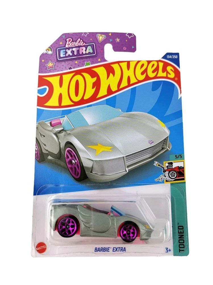 HCT35 Машинка металлическая игрушка Hot Wheels коллекционная модель BARBIE EXTRA серый  #1