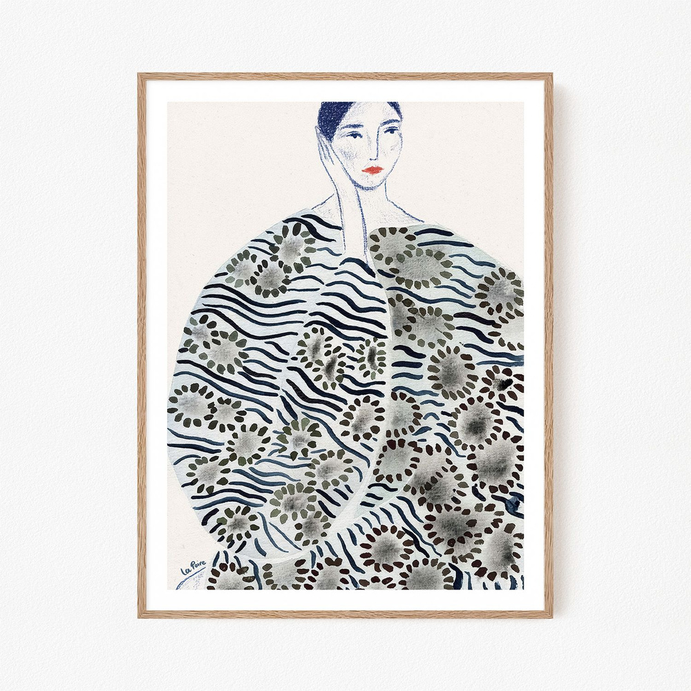 Постер для интерьера "La Poire - Stripes Lady", 30х40 см #1