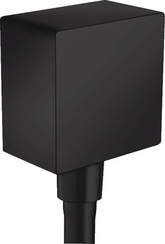 Шланговое подсоединение hansgrohe FixFit Square с клапаном обратного тока 26455670, матовый черный  #1