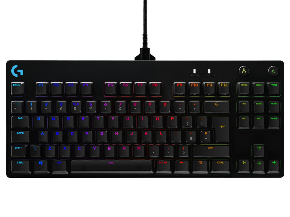 Клавиатура игровая Logitech G PRO TKL Black (920-009393) черная, механическая (GX Blue Clicky), RGB-подсветка, #1