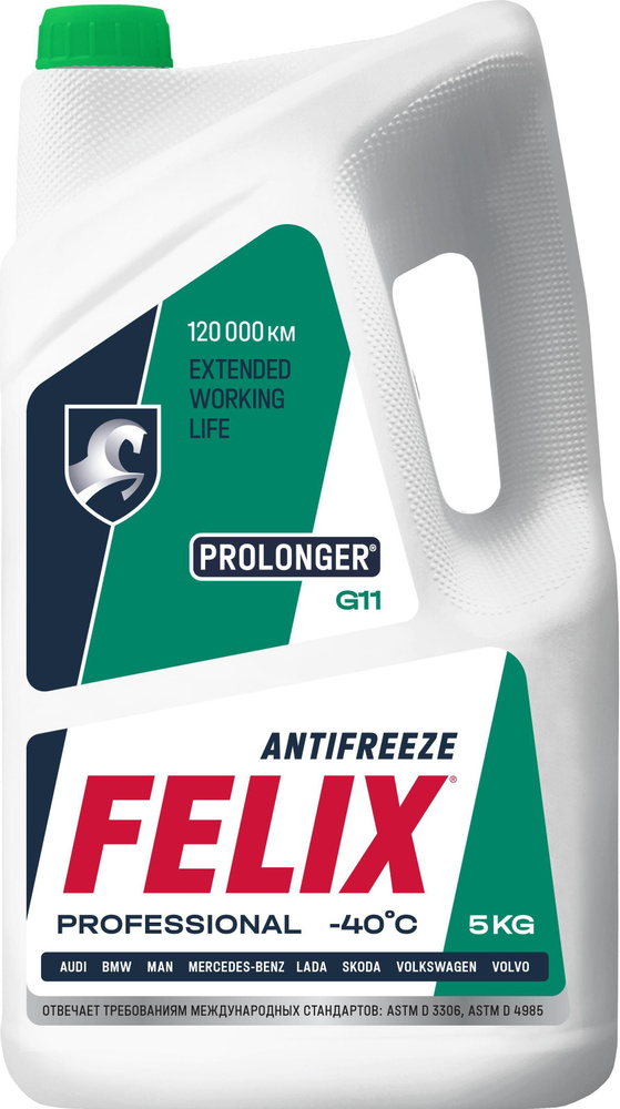 Антифриз FELIX 430206031 PROLONGER-40 G-11 зеленый 5кг #1