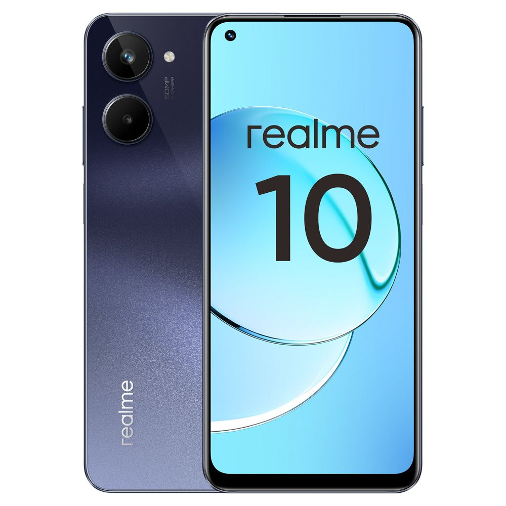 realme Смартфон 10 RMX3630 256Gb 8Gb черный 3G 4G 8/256 ГБ, черный #1