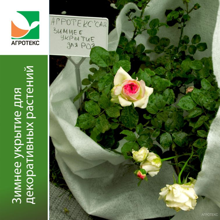 Зимнее укрытие для роз и цветущих кустарников 2 х 2 м. высокой прочности, Агротекс, иглопробивной материал, #1