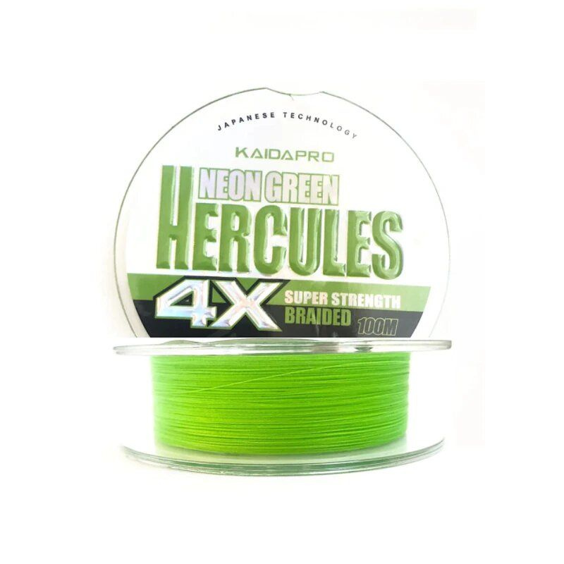 KAIDA Плетеный шнур HERCULES 4X neon green #1