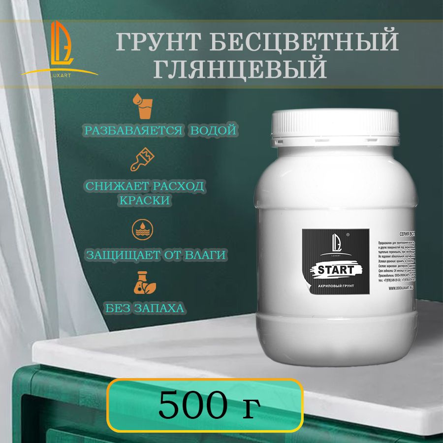 Luxart Start Грунт бесцветный, глянцевый 0,5 кг #1