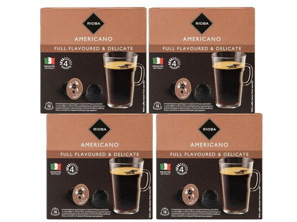 Кофе в капсулах Rioba Americano, Dolce Gusto, 4 упаковки - 64 капсул #1
