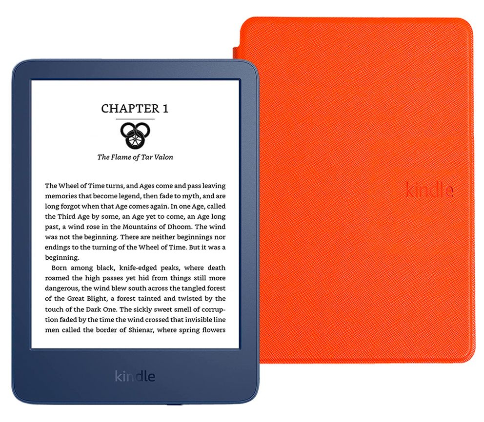 Amazon Kindle 6" Электронная книга 11 (16Gb) SO Denim + обложка ReaderОNE, оранжевый  #1