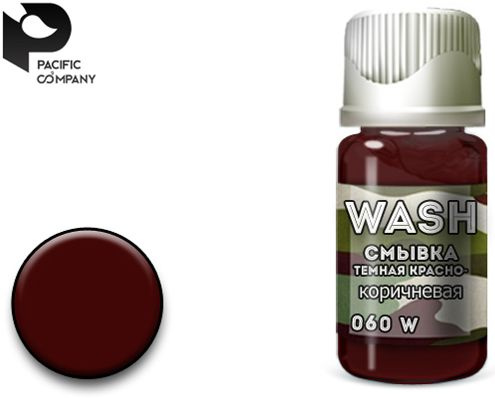 Pacific88 Organica Wash, Смывка Красно-коричневая темная (Dark red brown), 10 мл  #1