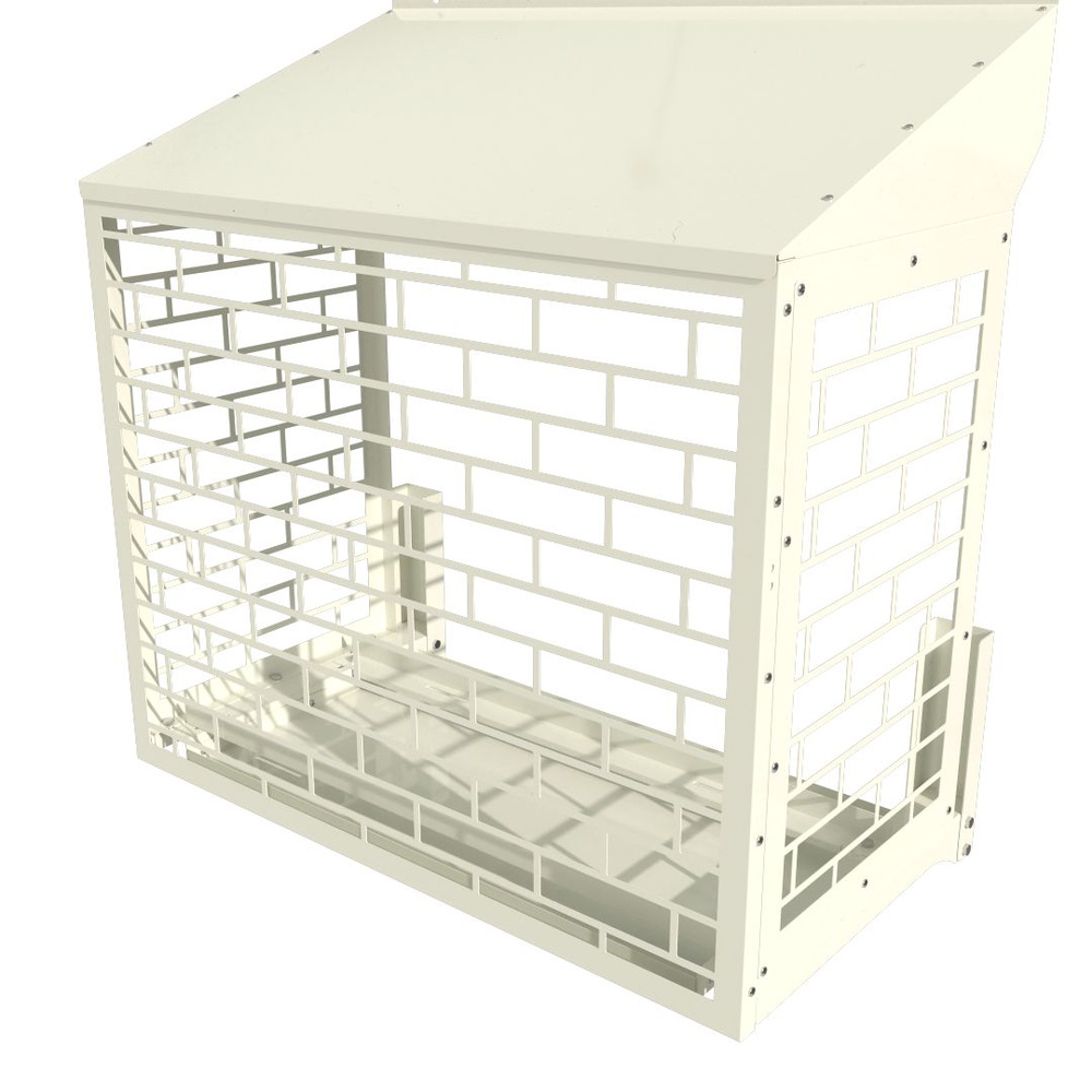 Корзина для кондиционера "Кладка" / 642х940х541 / Центральная, две боковые и нижняя панели с косой крышей #1
