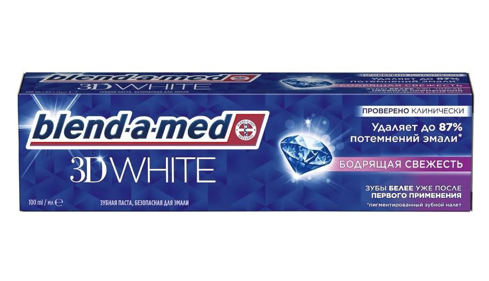 Blend-a-med Зубная паста 3D White Бодрящая свежесть, 100 мл #1