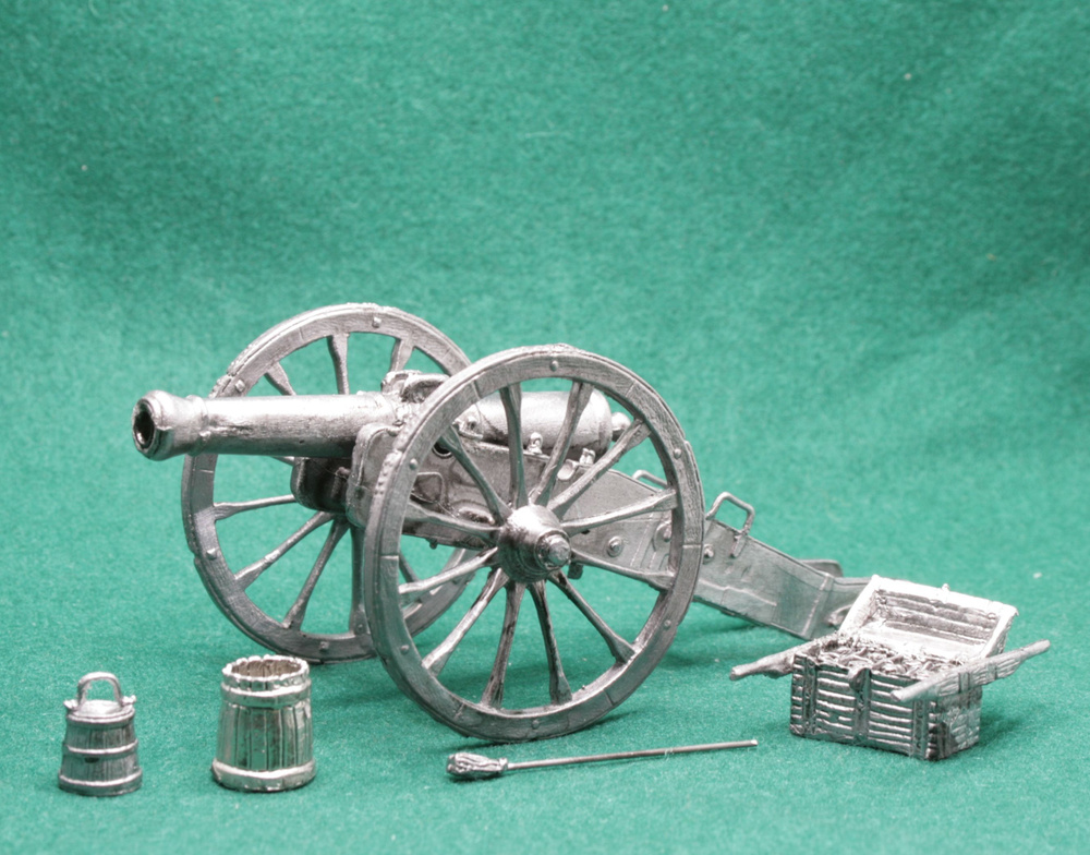 Пушка для набора оловянных солдатиков 54 мм 12-ти фунтовое орудие системы Грибоваля Франция 1812 г  #1