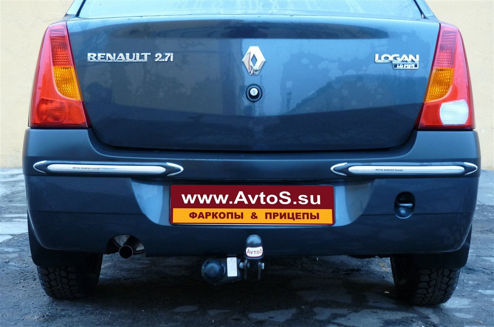 Фаркоп для Renault Logan (DACIA) (2005-2014) (без электрики) (паспорт и сертификат) AvtoS.RN02  #1