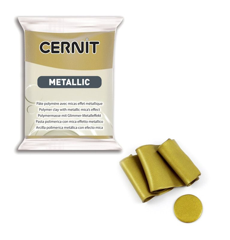 Полимерный моделин "Cernit Metallic" 56гр. античное золото #1