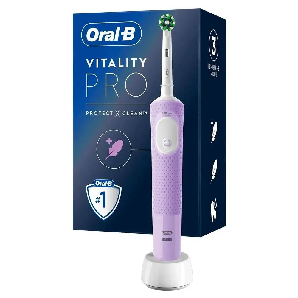 Braun Электрическая зубная щетка Vitality, сиреневый, белый #1